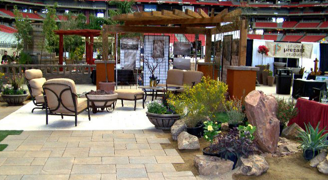 Garden patio on display at the Bakersfield Home Show